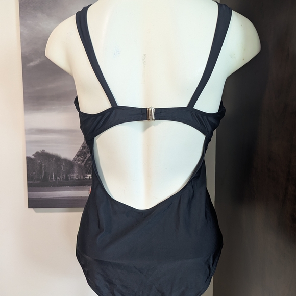 Elegant Black and Gold Women's Swimsuit - Picture 3 of 5